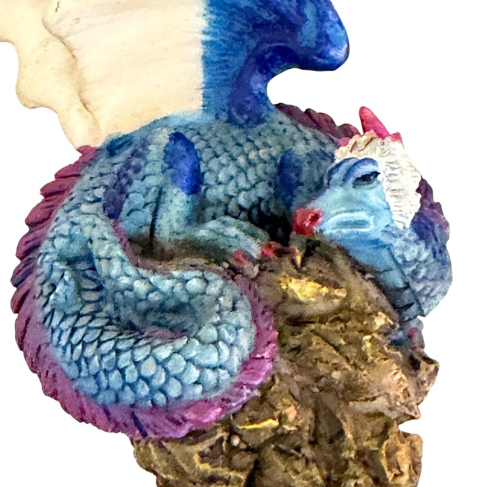 K's Collection Mystic & Magic Dragon Figurine Blue Purple Fantasy Decor Small